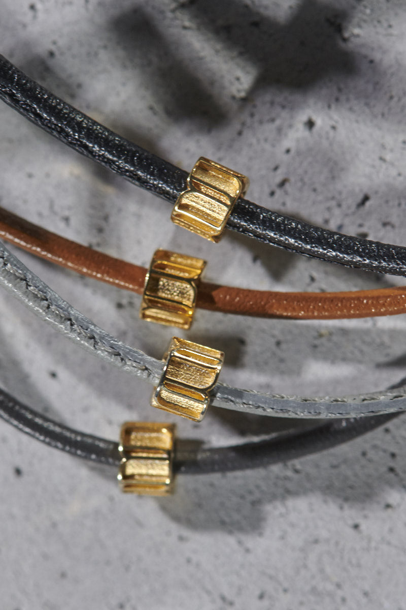 Leather Bead Bracelet